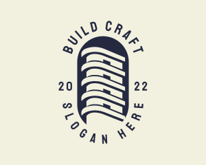 Building Hotel Construction logo design