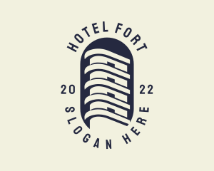 Building Hotel Construction logo design