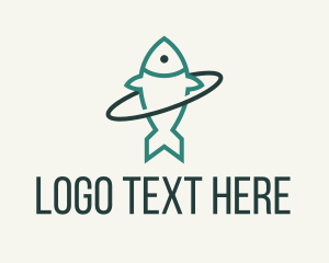 Sardine - Green Fish Orbit logo design