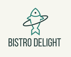 Green Fish Orbit logo design