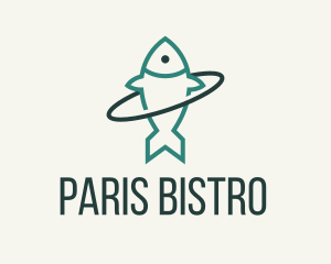 Green Fish Orbit logo design