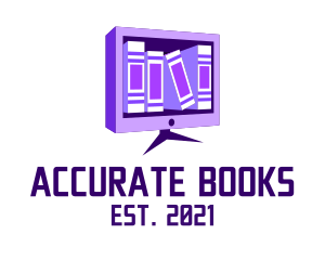 Library Computer Education logo design