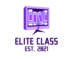 Library Computer Education logo design