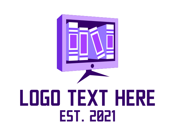 Personal Computer - Library Computer Education logo design