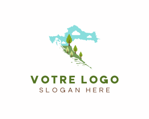 Tourism - Croatia Landscape Map logo design