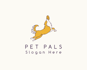 Pet Dog Frisbee logo design