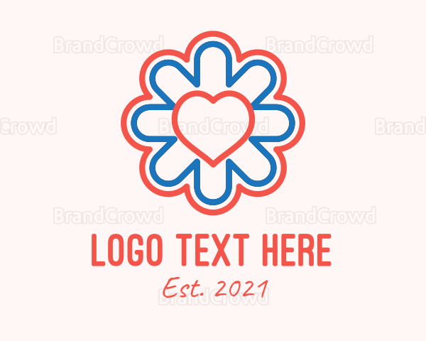 Medical Floral Heart Logo