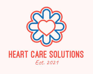 Medical Floral Heart logo design