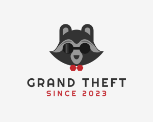 Fashion Raccoon Shades logo design