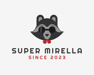 Fashion Raccoon Shades logo design