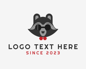 Formal - Fashion Raccoon Shades logo design