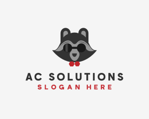 Fashion Raccoon Shades logo design