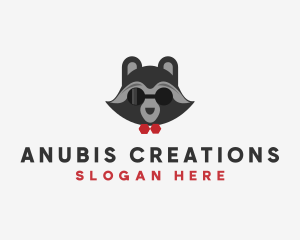 Fashion Raccoon Shades logo design