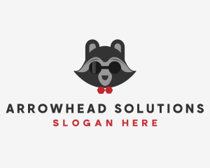 Fashion Raccoon Shades logo design