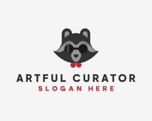 Fashion Raccoon Shades logo design