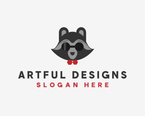 Fashion Raccoon Shades logo design