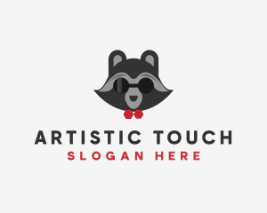 Fashion Raccoon Shades logo design