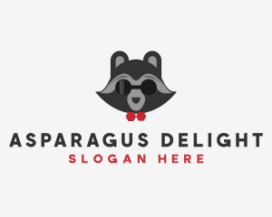 Fashion Raccoon Shades logo design