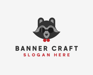 Fashion Raccoon Shades logo design