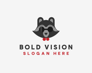 Fashion Raccoon Shades logo design