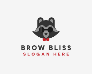 Fashion Raccoon Shades logo design