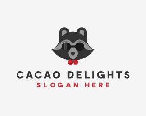 Fashion Raccoon Shades logo design