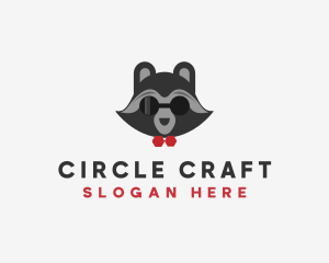 Fashion Raccoon Shades logo design