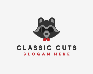 Fashion Raccoon Shades logo design