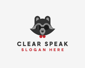 Fashion Raccoon Shades logo design