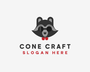 Fashion Raccoon Shades logo design