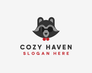 Fashion Raccoon Shades logo design