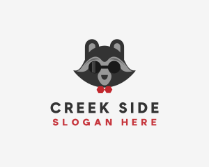 Fashion Raccoon Shades logo design