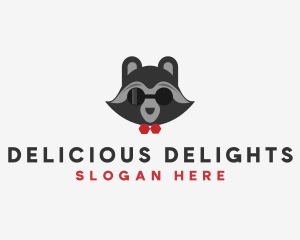 Fashion Raccoon Shades logo design