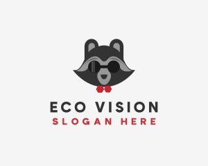 Fashion Raccoon Shades logo design