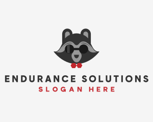 Fashion Raccoon Shades logo design