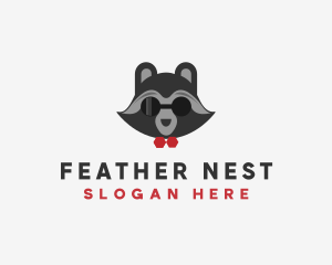 Fashion Raccoon Shades logo design