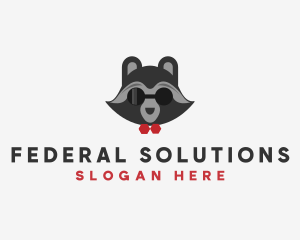 Fashion Raccoon Shades logo design