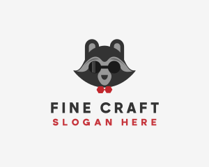 Fashion Raccoon Shades logo design