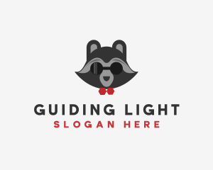 Fashion Raccoon Shades logo design