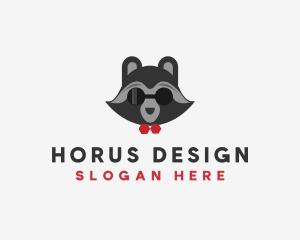 Fashion Raccoon Shades logo design