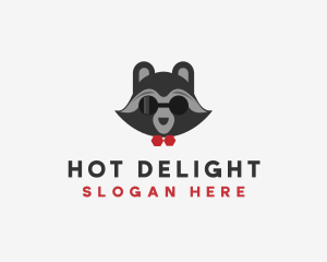 Fashion Raccoon Shades logo design