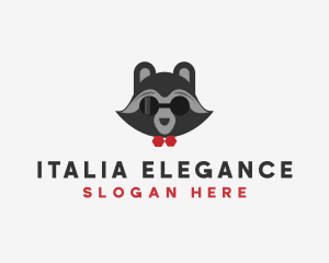 Fashion Raccoon Shades logo design