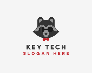 Fashion Raccoon Shades logo design