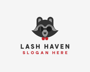 Fashion Raccoon Shades logo design