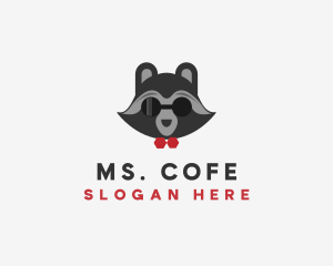 Fashion Raccoon Shades logo design