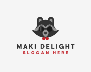 Fashion Raccoon Shades logo design