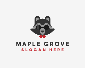 Fashion Raccoon Shades logo design