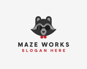 Fashion Raccoon Shades logo design