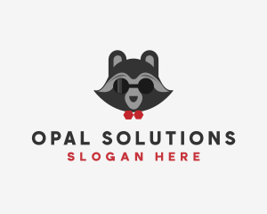 Fashion Raccoon Shades logo design