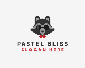 Fashion Raccoon Shades logo design